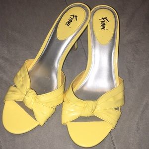 Yellow Fioni Heels Never Worn